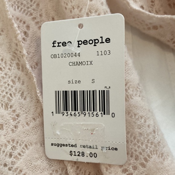 NWT Free People Lace crochet knit Coffee in the Morning Tunic, Chamoix, size S - Picture 7 of 10